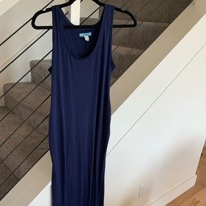 Old Navy, maternity maxi dress, navy blue. Size S
